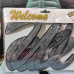 Welcome name banners diffrent colors shaining with chamki