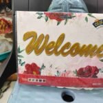 Dark golden plain welcome banners design