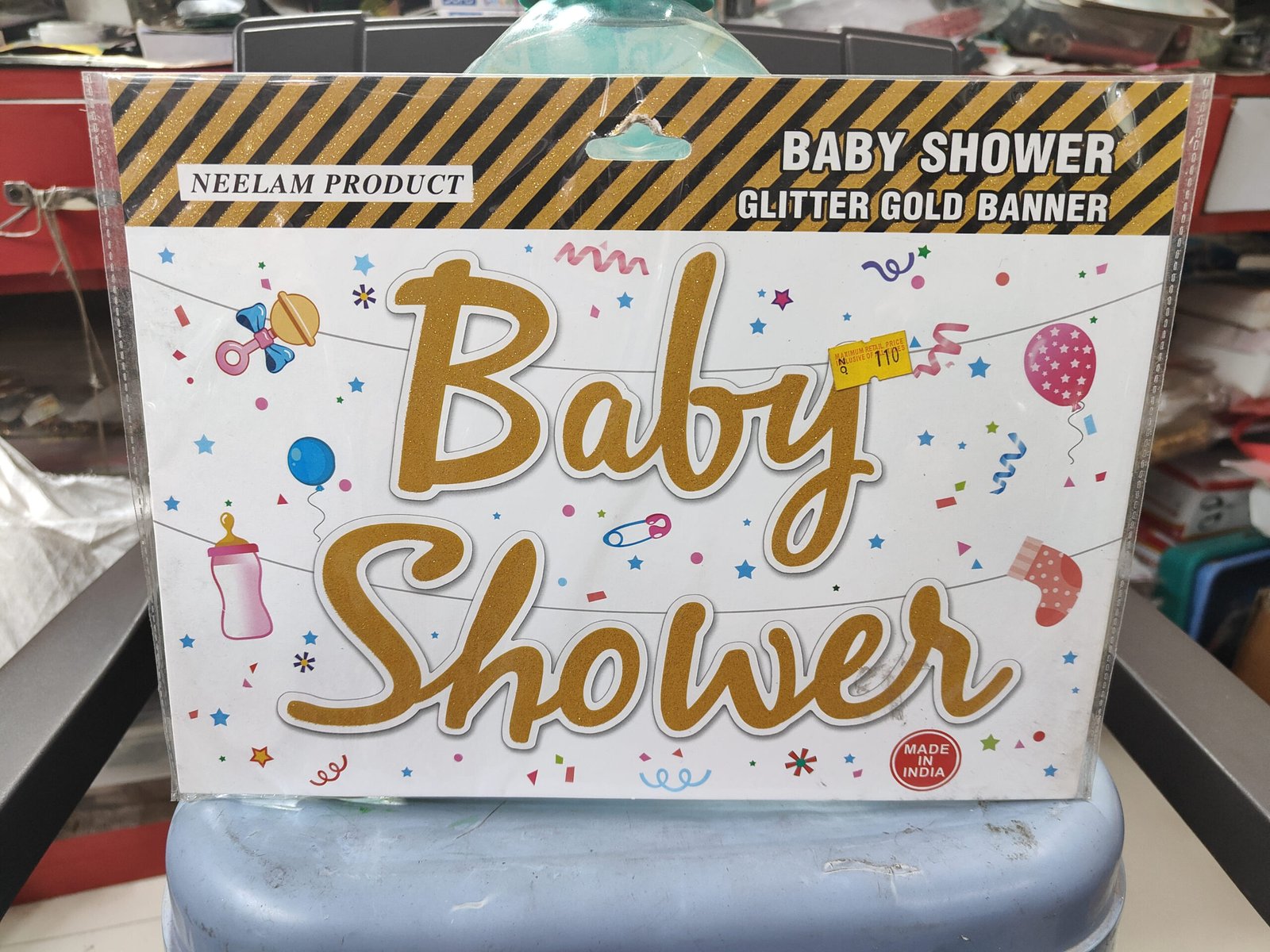 Baby Shower Banner in Golden color