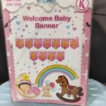 Stylish design baby welcome banners multi color in big size