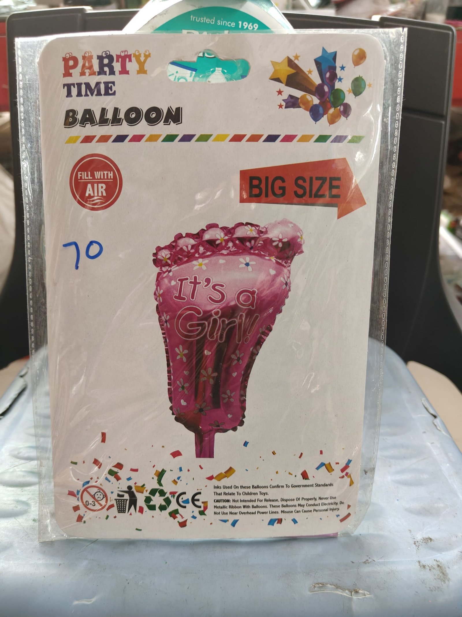 Big Size Banter Pink Baby Feet Balloon (It's a Girl)