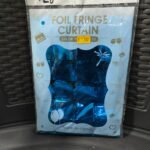 Square Foil Curtains for Birthday Decoration in blue color