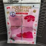 Generic Foil Square Fringe Curtain in pink color