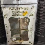 Square Foil Curtains for Birthday Decoration in Grey color