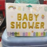 Normal Air Baby Shower Golden Alphabet Foil Balloon