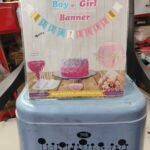 Smoke Powder Confetti Gender Reveal Boy or Girl Banner
