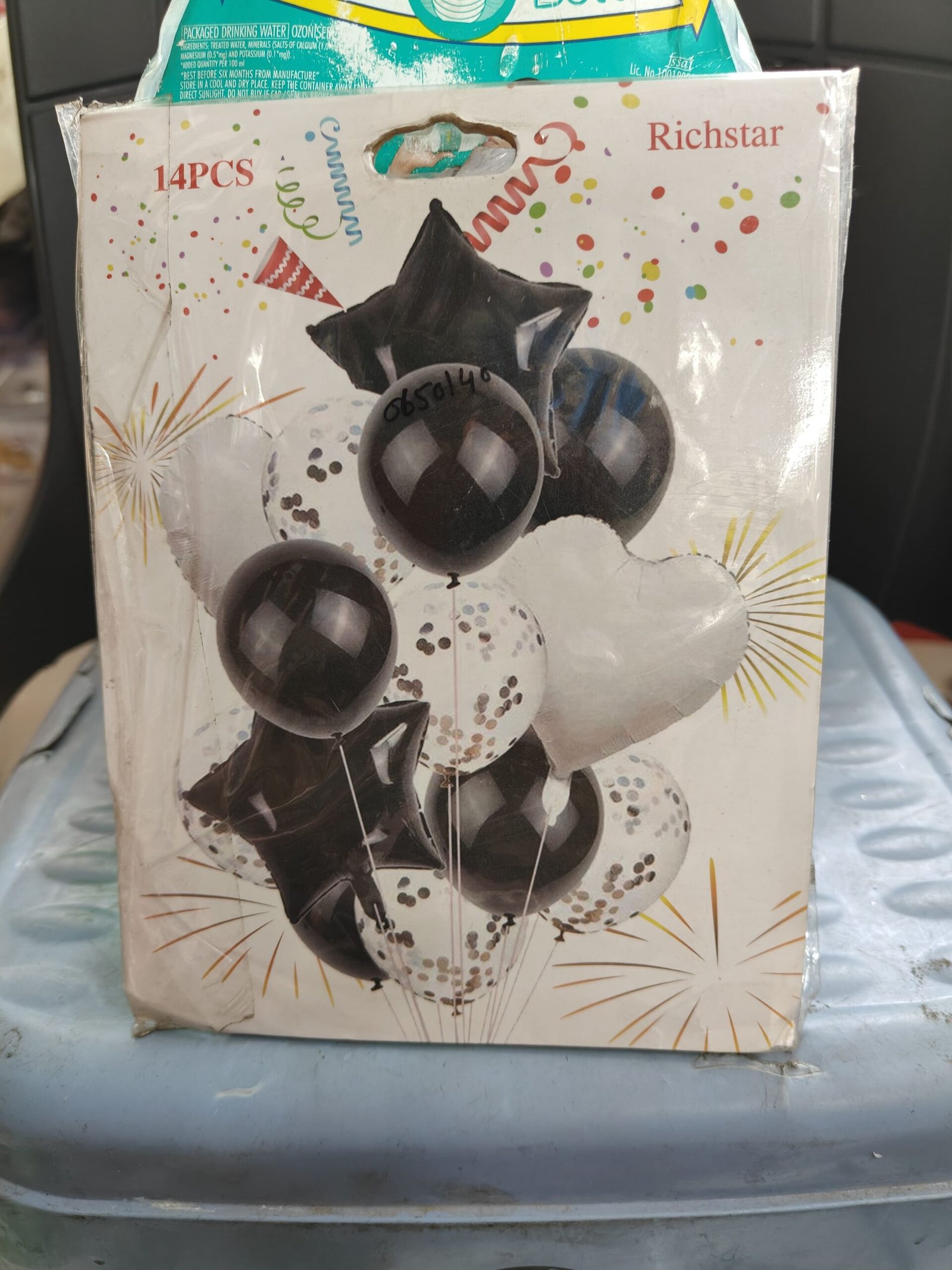 Birthday Paper Party Decoration Item blank and white