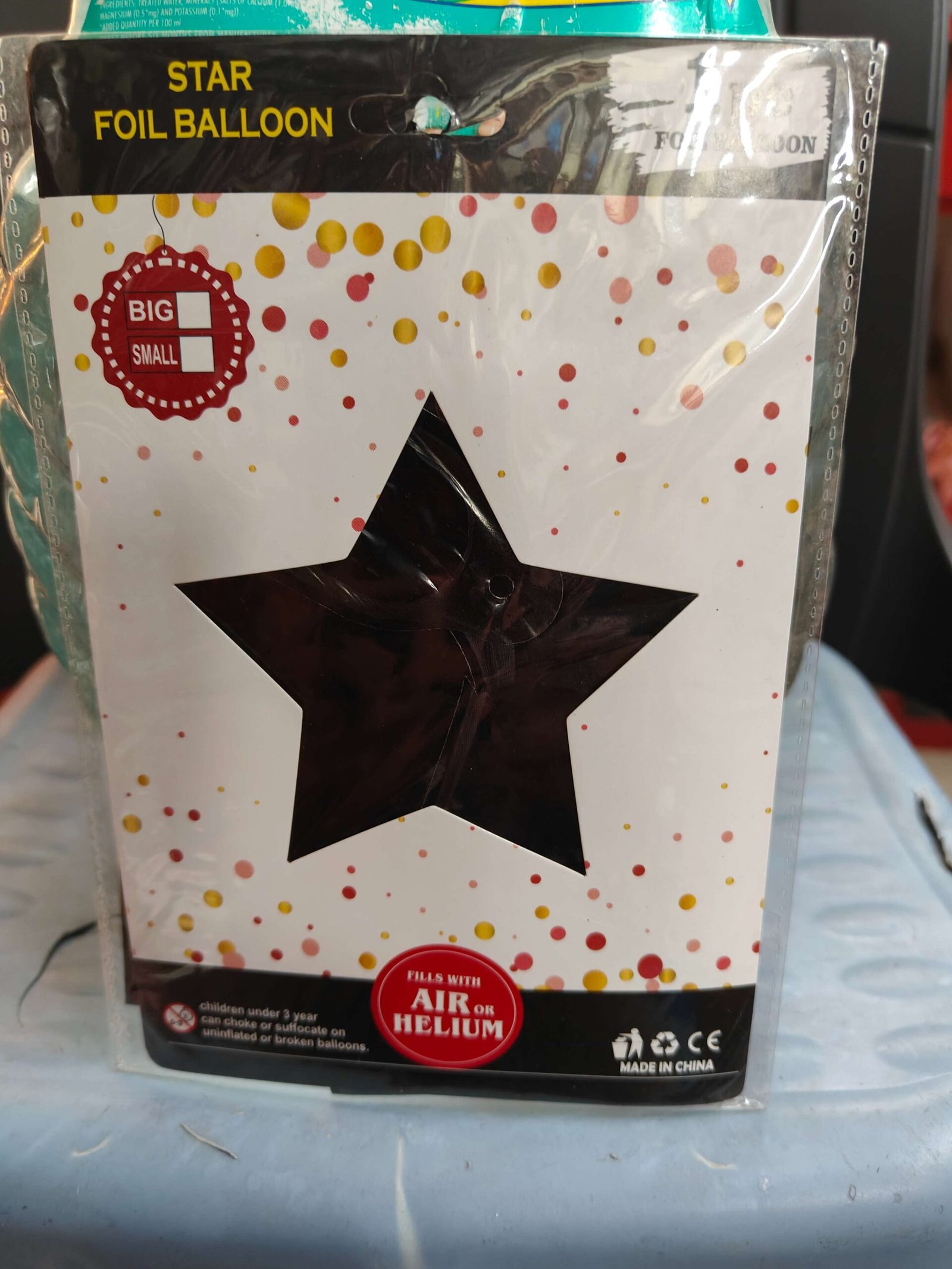 Back stylish Normal Air Star Shape Foil Balloon