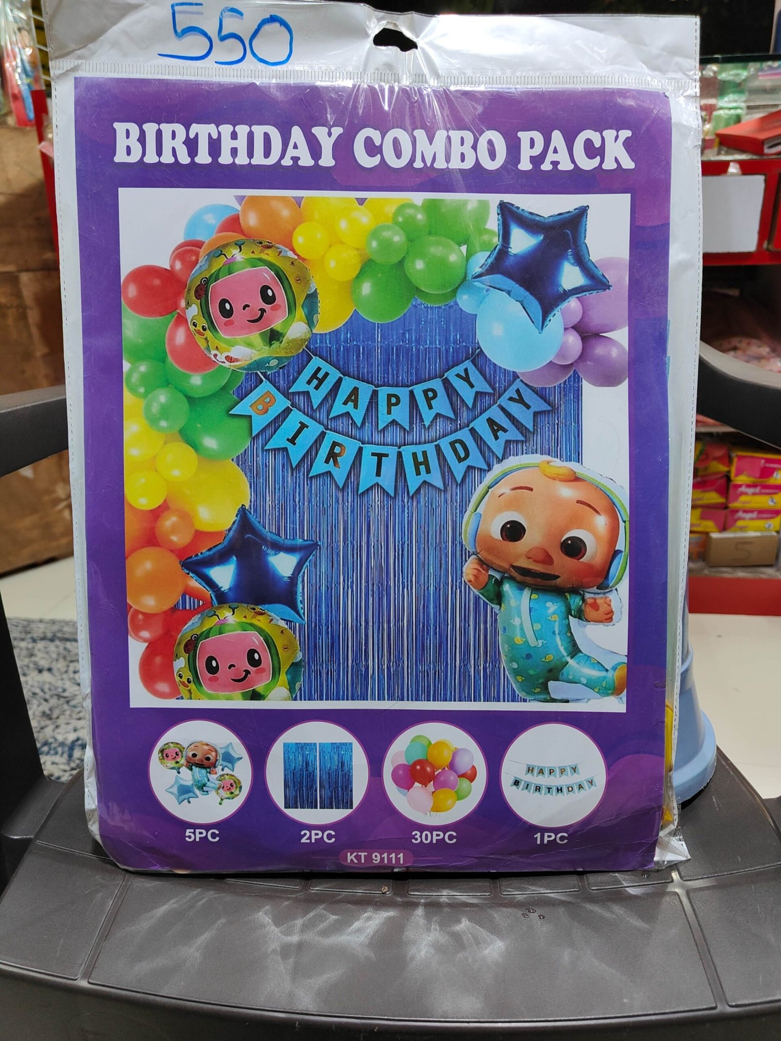 V&Dcocomelone theme for birthday H.B blu banner