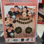 With Balloon Pump, Banner, Metallic Balloons, Curtain, Double Tape for boy girl husband wife kids adults