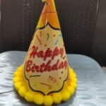 Kids Paper Birthday Leaf Cap in yellow color