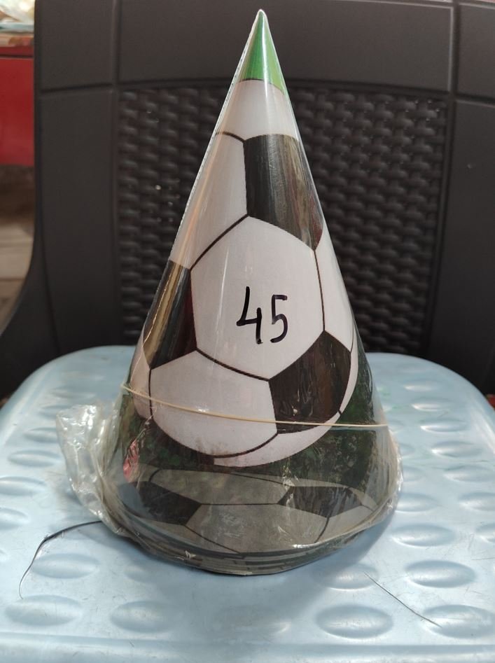 Paper decoration birthday decoration paper caps football